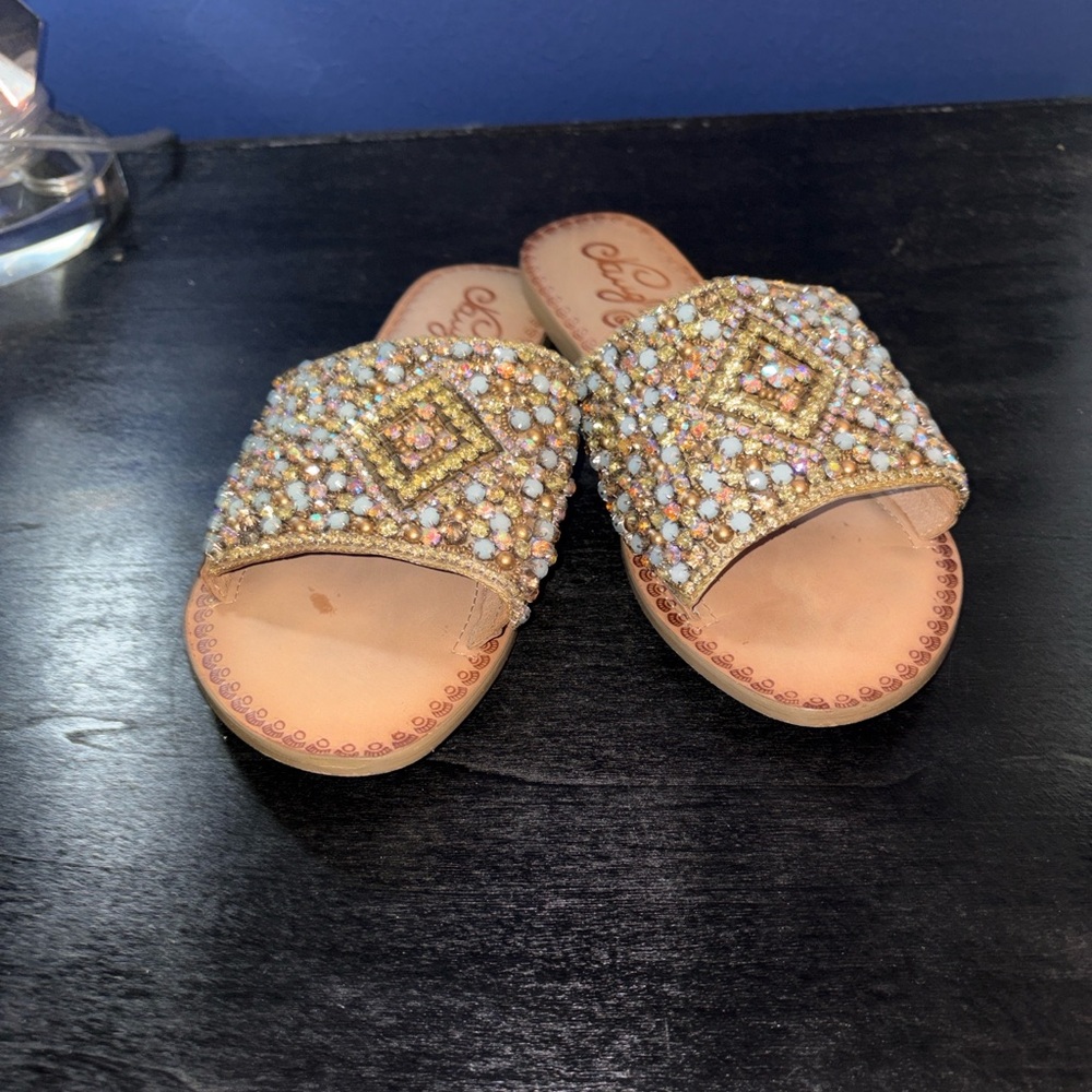 Naughty Monkey Susanna Leather Sandals Sz 10 EUC - Picture 4 of 9